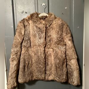 Mademoiselle Real Rabbit fur vintage coat